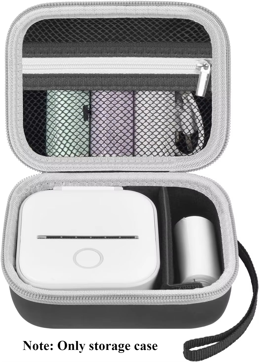 Label Maker Case for Memoking T02/ for Phomemo M02/ M02S/ M02 Pro/ Q30S/ Ponek Mini Pocket Printer, Printer Storage Organizer