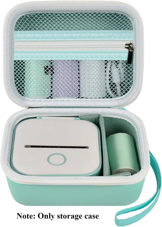 Label Maker Case for Memoking T02/ for Phomemo M02/ M02S/ M02 Pro/ Q30S/ Ponek Mini Pocket Printer, Printer Storage Organizer